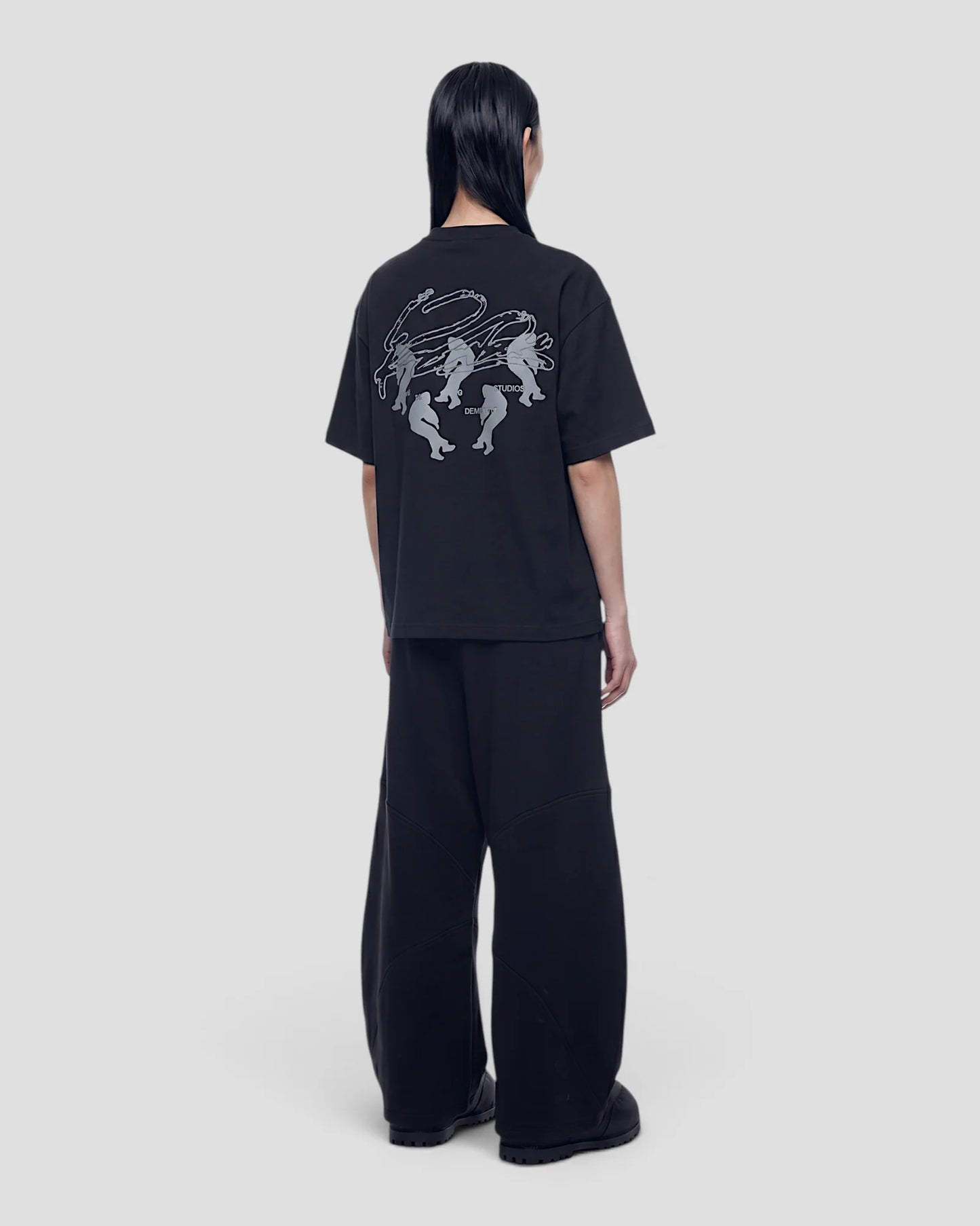 FLOTANTE BLACK OVERSIZED TEE