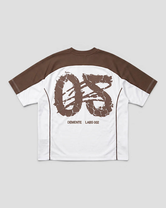 DEMENTE NUMERAL BROWN AND WHITE JERSEY