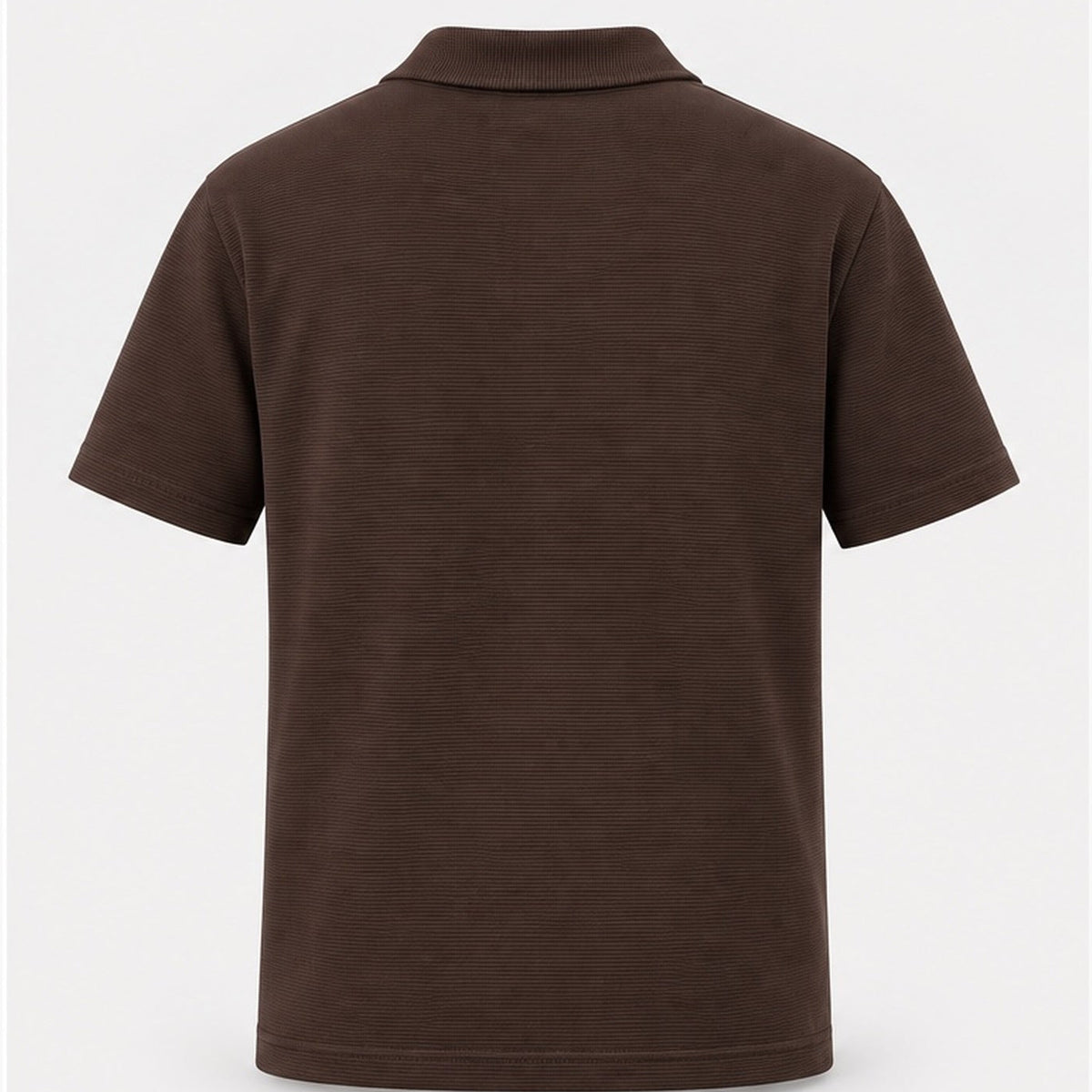 HAWYA Micro-Textured Tailored Polo ( Espresso Brown )