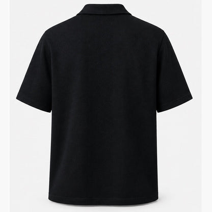 HAWYA Micro-Textured Tailored Polo ( Black )