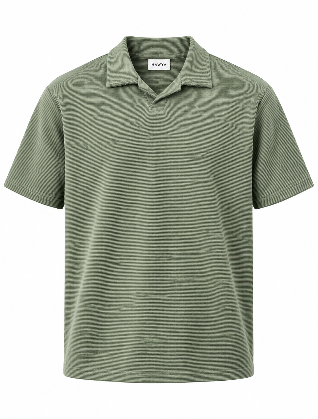 HAWYA Micro-Textured Tailored Polo Sage Green
