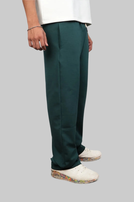 HAWYA Stacked Tall-Fit Sweatpants - Forest Green
